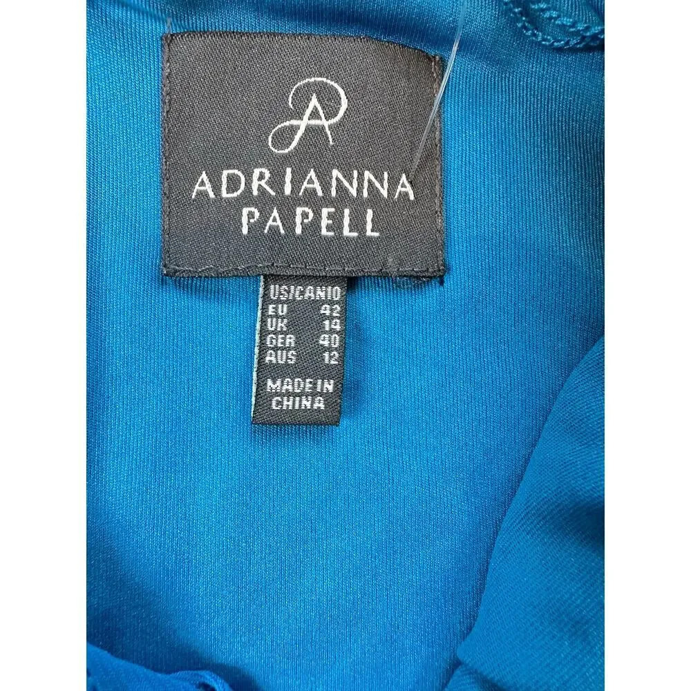 Adrianna Papell Short Sleeve Blue Dress - Picture 3 of 4